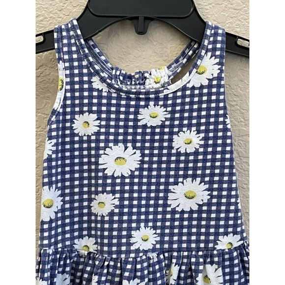 Gerber Infant Baby Girl 24 Months Floral Blue Gingham Daisy Dress Co - Picture 3 of 11